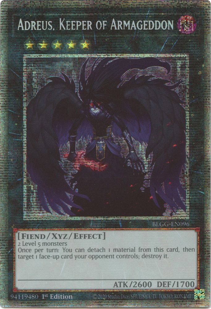 Adreus, Keeper of Armageddon (Starlight Rare) (BLGG-EN096) - Starlight Rare