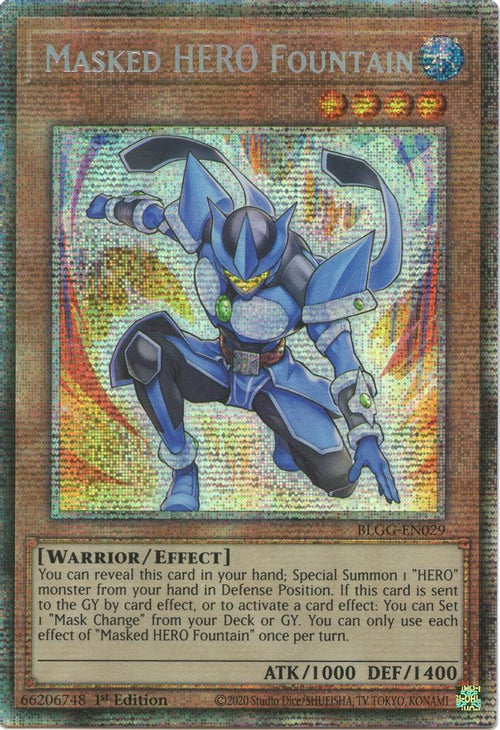 Masked HERO Fountain (Starlight Rare) (BLGG-EN029) - Starlight Rare