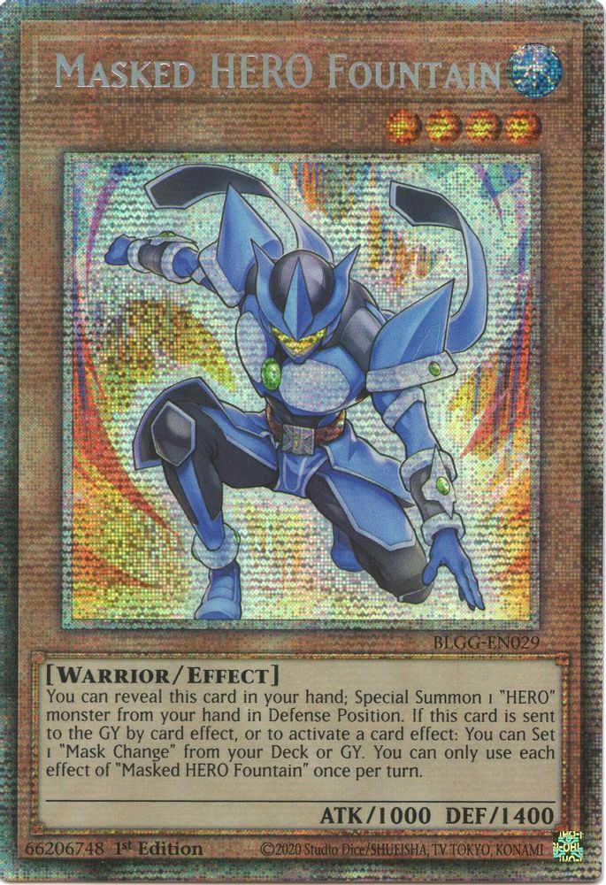 Masked HERO Fountain (Starlight Rare) (BLGG-EN029) - Starlight Rare