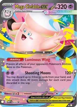 Mega Clefable ex 072  - Holofoil - Promo