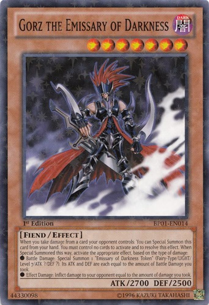 Gorz the Emissary of Darkness (Starfoil) (BP01-EN014) - Starfoil Rare