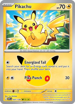 Pikachu 037/128  - Holofoil - None