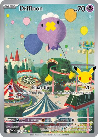 Drifloon 136  - Holofoil - Illustration Rare