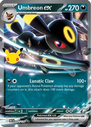 Umbreon ex 092/128  - Holofoil - Double Rare