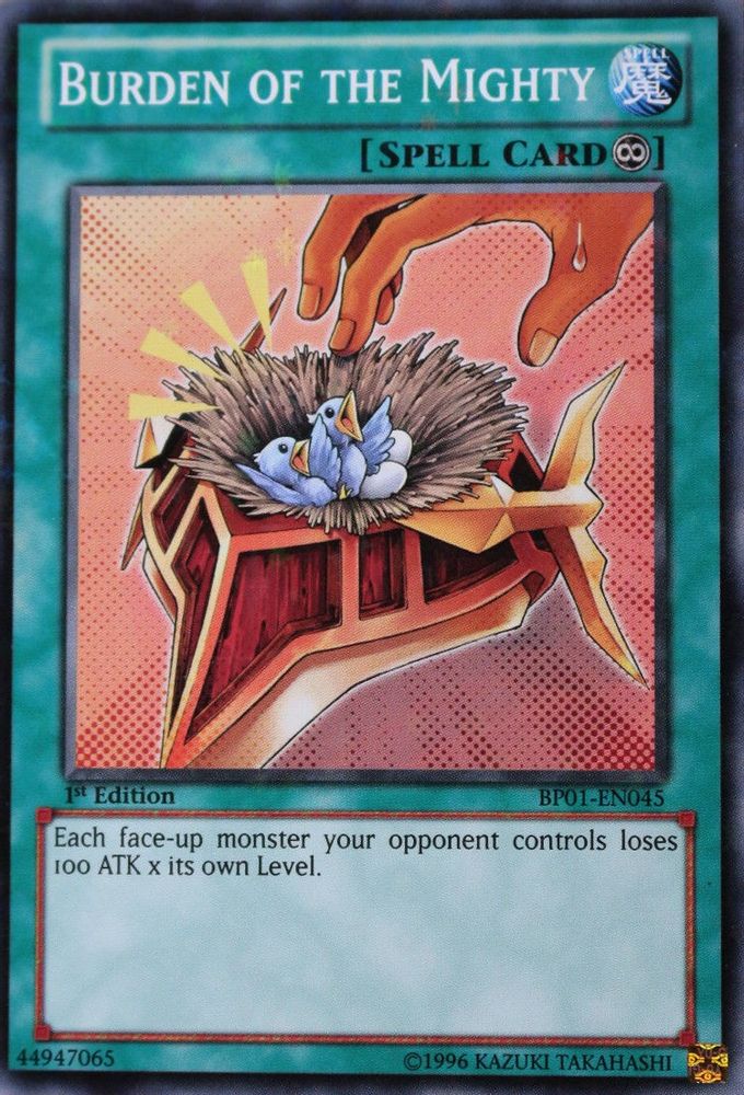 Burden of the Mighty (Starfoil) (BP01-EN045) - Starfoil Rare