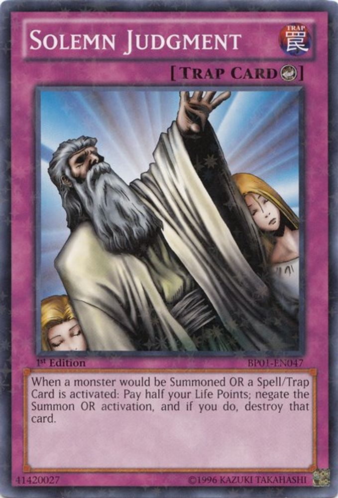Solemn Judgment (Starfoil) (BP01-EN047) - Starfoil Rare