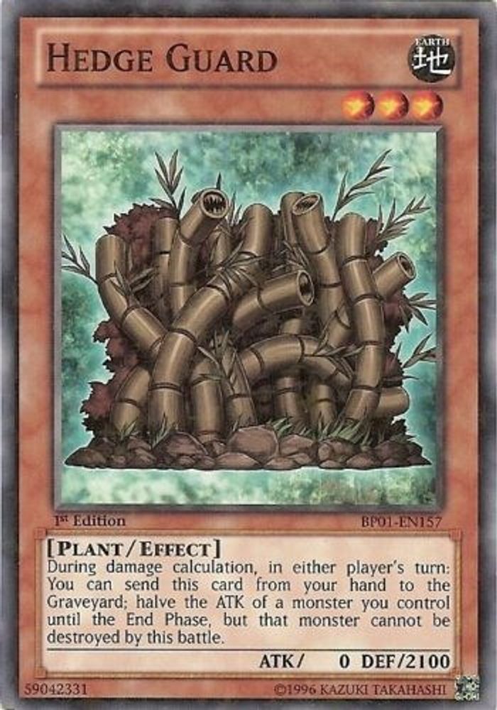 Hedge Guard (Starfoil) (BP01-EN157) - Starfoil Rare
