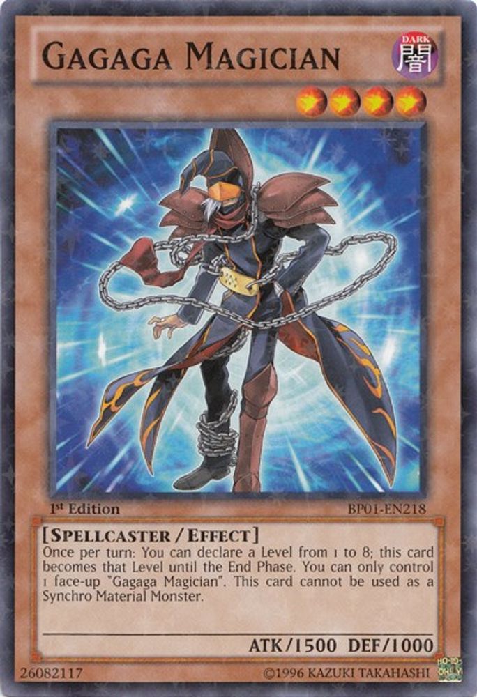 Gagaga Magician (Starfoil) (BP01-EN218) - Starfoil Rare