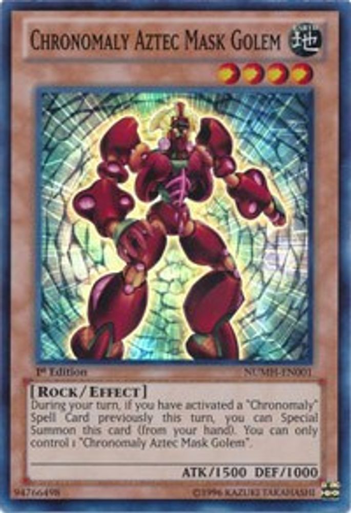 Golem de masque aztèque Chronomaly [NUMH-EN001] Super Rare 