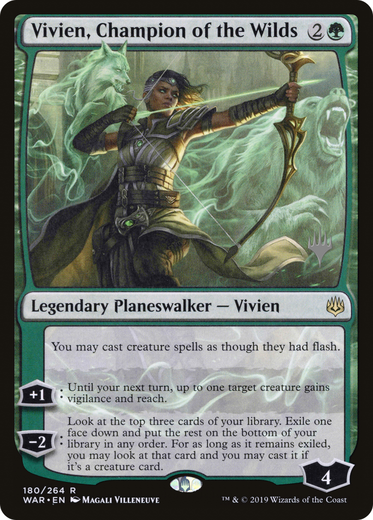 Vivien, Champion of the Wilds (Pack Promo) [War of the Spark Promos] 
