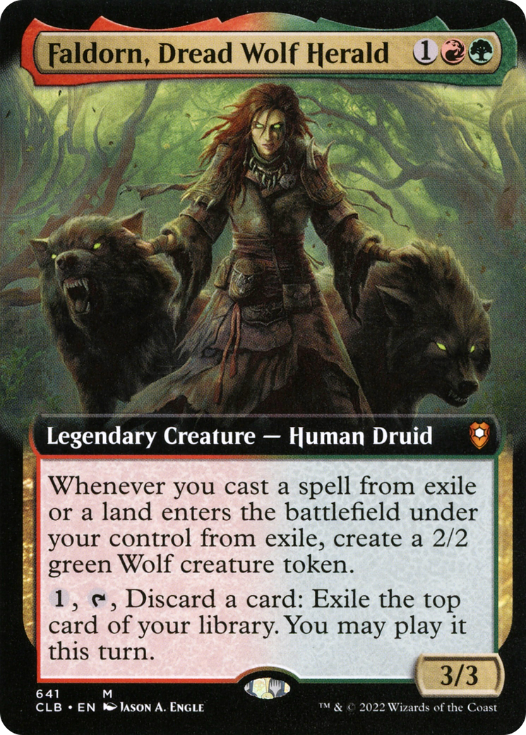 Faldorn, Dread Wolf Herald (Art étendu) [Commander Legends : Bataille de Baldur's Gate] 