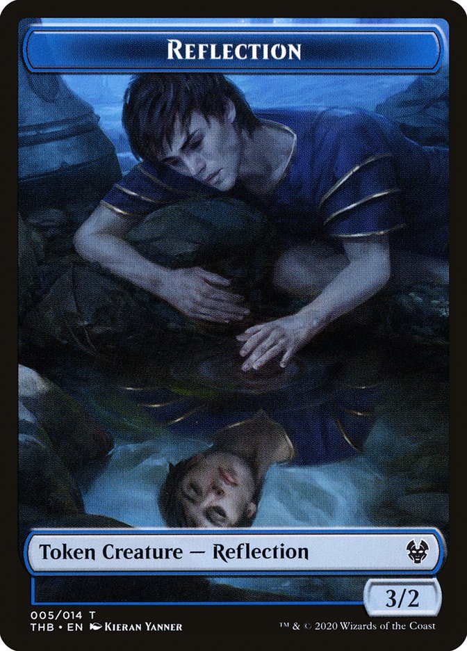 Soldat humain // Jeton de réflexion double face [Theros Beyond Death Tokens] 
