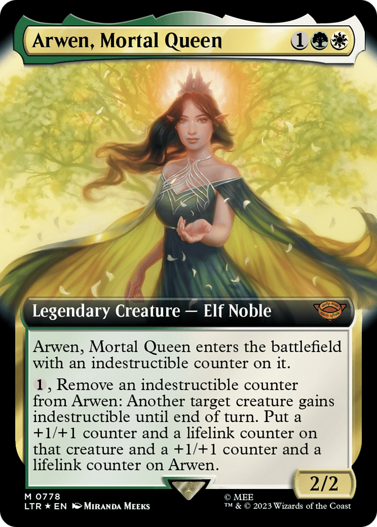 Arwen, Reine Mortelle (Extended Art) (Surge Foil) [Le Seigneur des Anneaux : Contes de la Terre du Milieu] 
