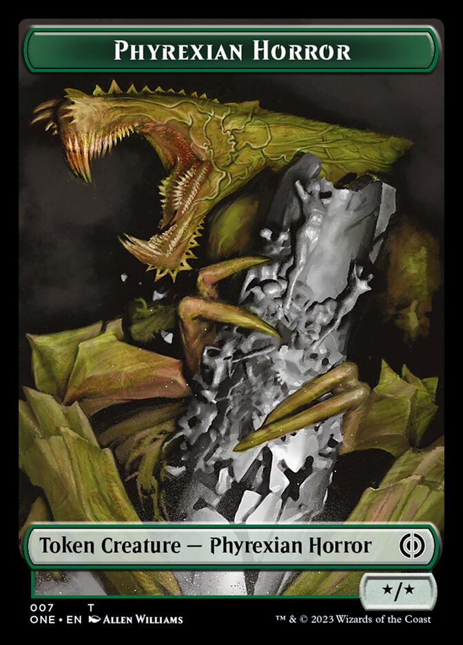 Rebelle // Phyrexian Horror (007) Jeton double face [Phyrexia : All Will Be One Tokens] 