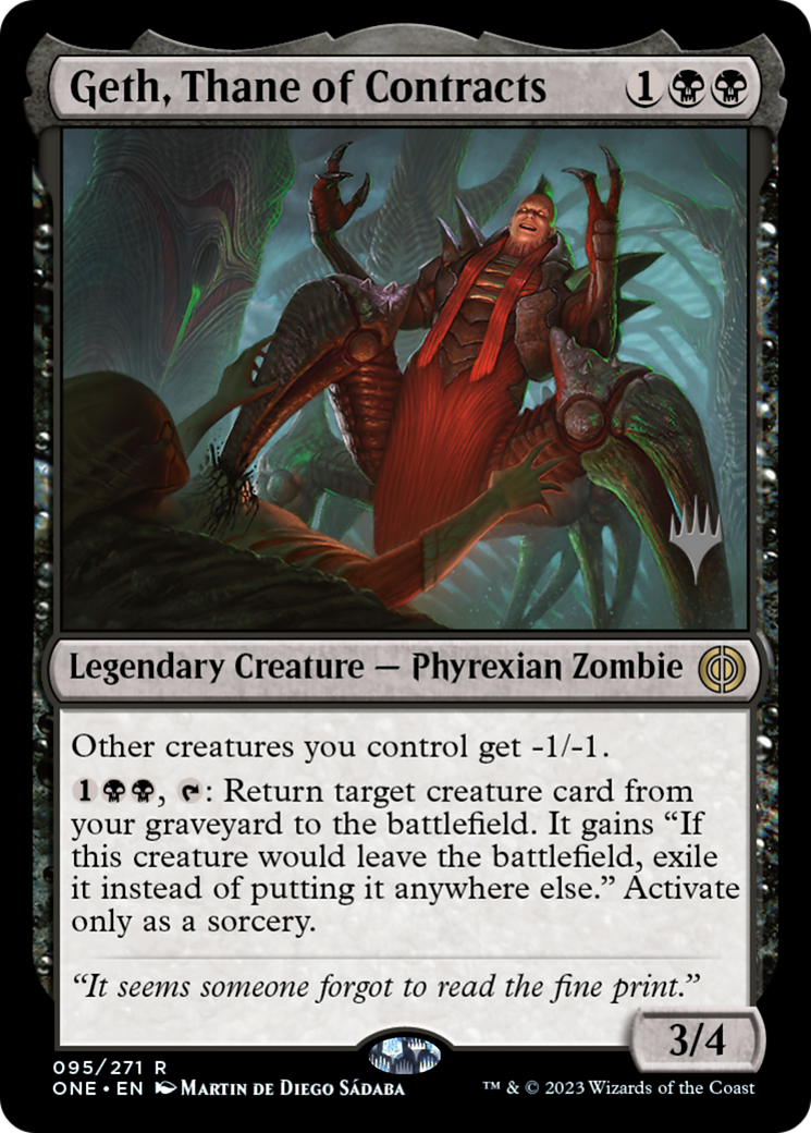 Geth, Thane des Contrats (Pack Promo) [Phyrexia : All Will Be One Promos] 