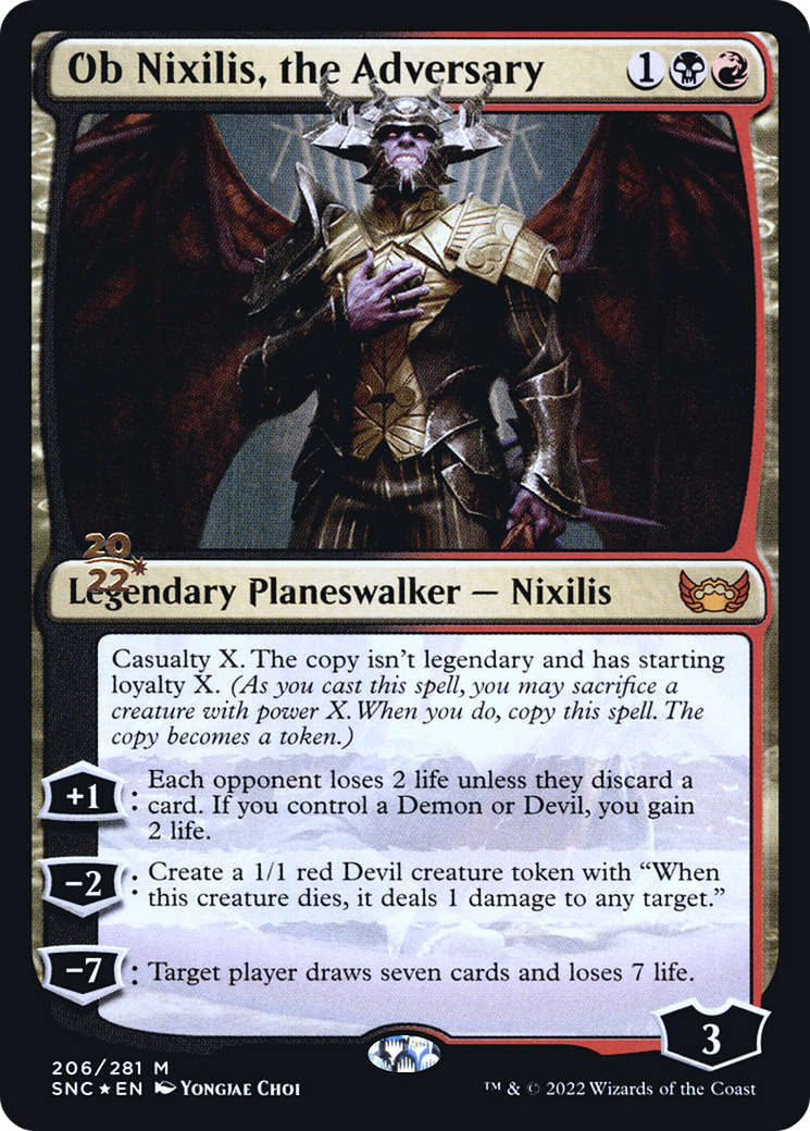 Ob Nixilis, the Adversary (PRE-206S) - Streets of New Capenna Promos Foil