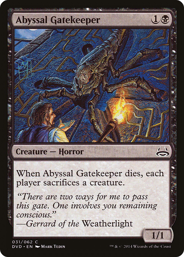 Abyssal Gatekeeper (DD3-031) - Duel Decks Anthology: Divine vs. Demonic