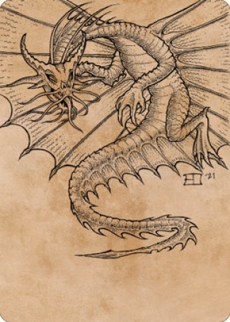 Carte d'art du dragon d'or antique (44) [Commander Legends : Battle for Baldur's Gate Art Series] 