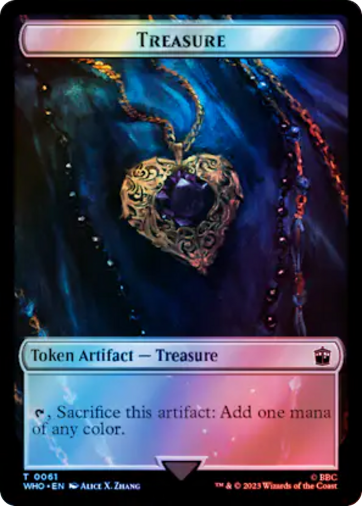 Alien // Trésor (0061) Jeton double face (Surge Foil) [Doctor Who Tokens] 