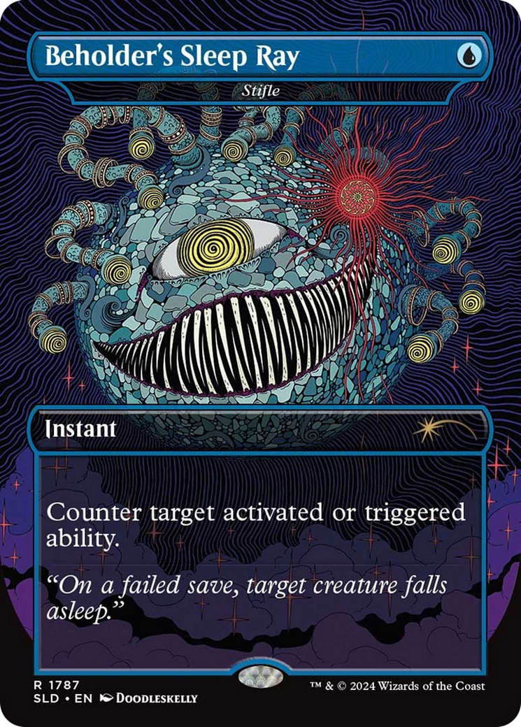 Stifle (SLD-1787) - Secret Lair Drop / Beholder's Sleep Ray (Borderless) Foil