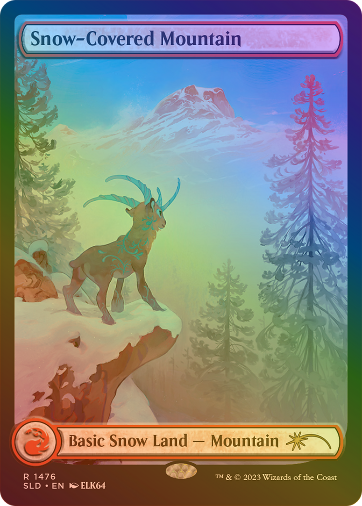 Snow-Covered Mountain (SLD-1476★) - Secret Lair Drop: (Full Art) Foil