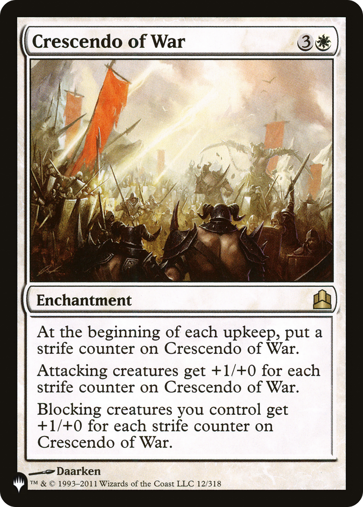 Crescendo de guerre [La liste] 