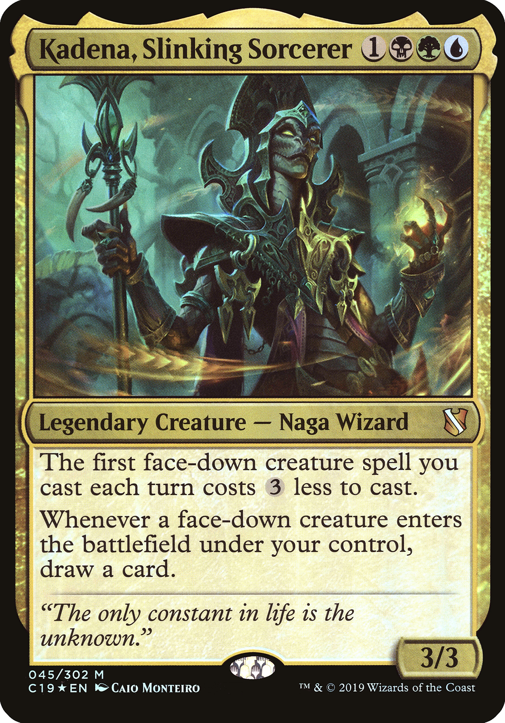Kadena, sorcier furtif (surdimensionné) [Commander 2019 surdimensionné] 