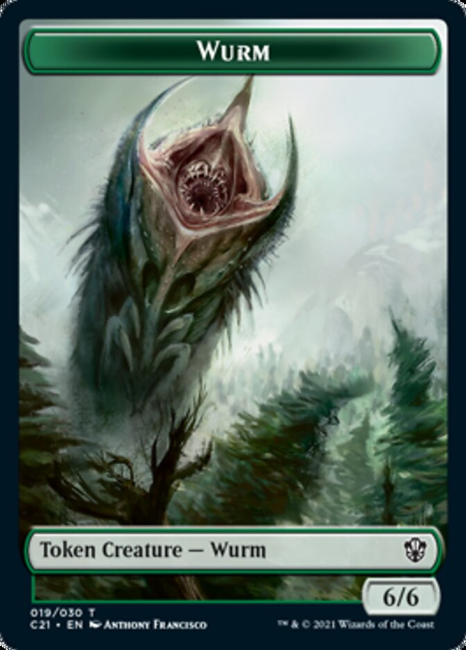 Wurm // Jeton double face Kraken [Jetons Commander 2021] 