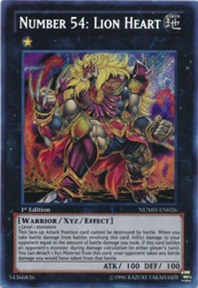 Number 54: Lion Heart (NUMH-EN026) - Secret Rare