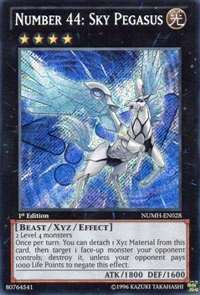 Number 44: Sky Pegasus (NUMH-EN028) - Secret Rare