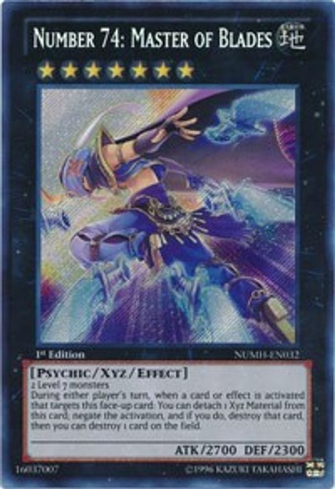 Number 74: Master of Blades (NUMH-EN032) - Secret Rare
