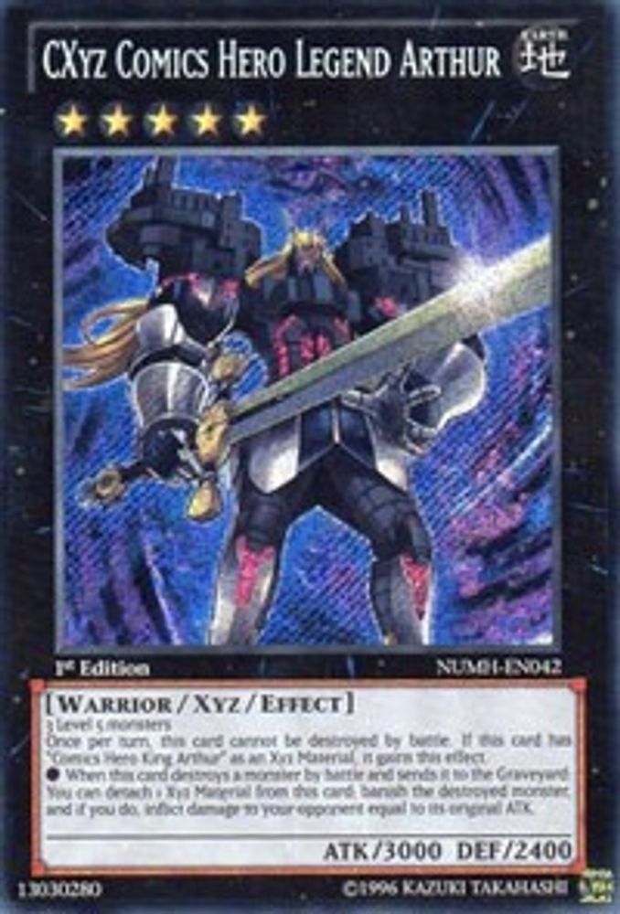 CXyz Comics Hero Legend Arthur (NUMH-EN042) - Secret Rare