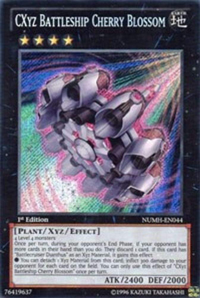 CXyz Battleship Cherry Blossom (NUMH-EN044) - Secret Rare