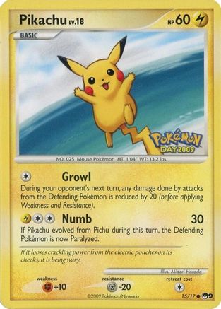 Pikachu (Pokemon Day 2009) 015/017  - Common