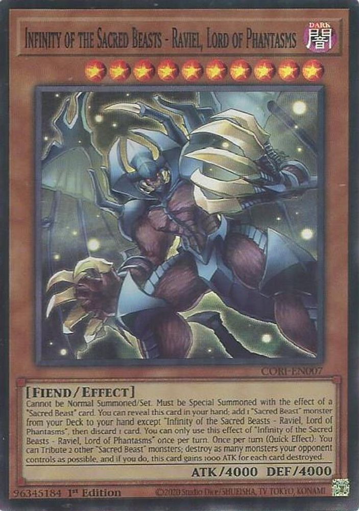 Infinity of the Sacred Beasts - Raviel, Lord of Phantasms (CORI-EN007) - Super Rare