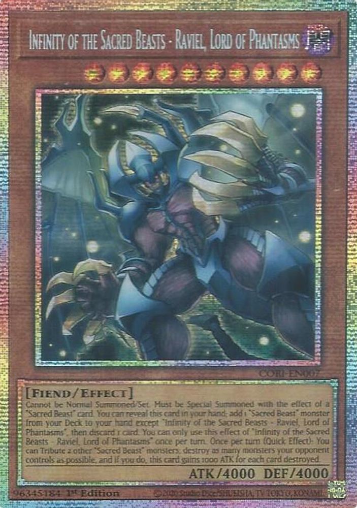 Infinity of the Sacred Beasts - Raviel, Lord of Phantasms (Starlight Rare) (CORI-EN007) - Starlight Rare