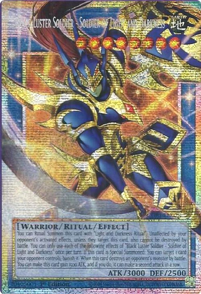 Black Luster Soldier - Soldier of Light and Darkness (Starlight Rare) (Extended Art) (CORI-EN028) - Starlight Rare