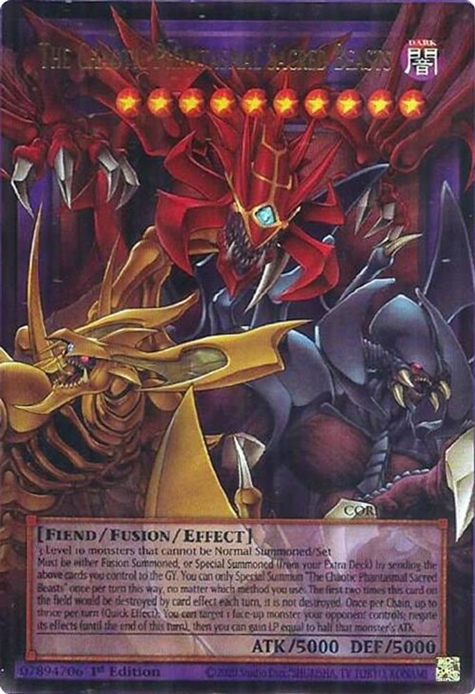 The Chaotic Phantasmal Sacred Beasts (CORI-EN029) - Ultra Rare