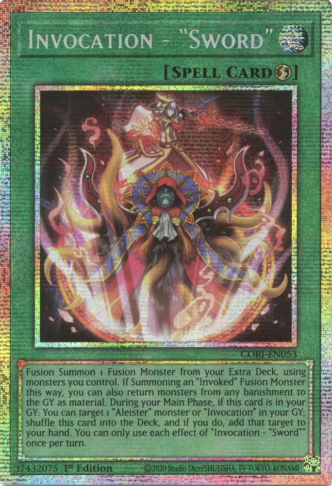 Invocation - "Sword" (Starlight Rare) (CORI-EN053) - Starlight Rare