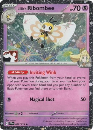 Lillie's Ribombee (Cosmos Holo) 067/159  - Holofoil - Rare