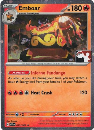 Emboar (Cosmos Holo) 013/086  - Holofoil - Rare