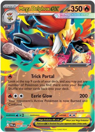 Mega Delphox ex 008  - Holofoil - Double Rare