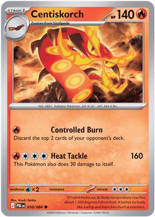 Centiskorch 010  - Reverse Holofoil - Common