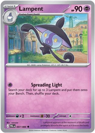 Lampent 037  - Reverse Holofoil - Uncommon