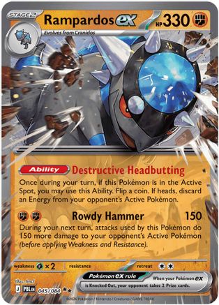 Rampardos ex 045/084  - Holofoil - Double Rare