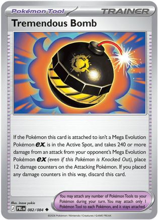 Tremendous Bomb 082/084  - Reverse Holofoil - Uncommon