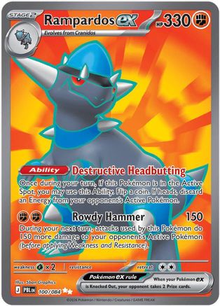 Rampardos ex 100/084  - Holofoil - Ultra Rare