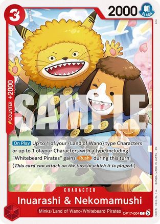 Inuarashi & Nekomamushi (OP17-004) - Common