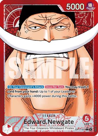 Edward.Newgate (001) (Alternate Art) (OP17-001) - Leader