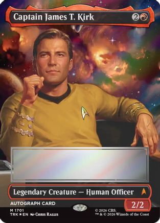Captain James T. Kirk (Borderless) (Signed) (TRK-1701) - Star Trek Foil